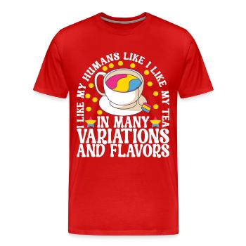 LGBTQ Pansexual - Men's Premium Organic T-Shirt - red - Front - Damien (186cm)