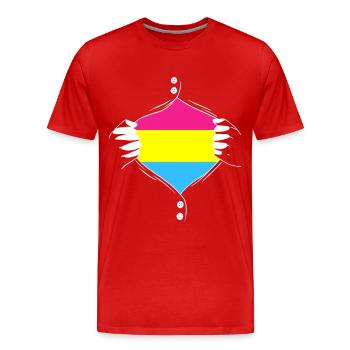 LGBTQ Pansexual - Men's Premium Organic T-Shirt - red - Front - Damien (186cm)