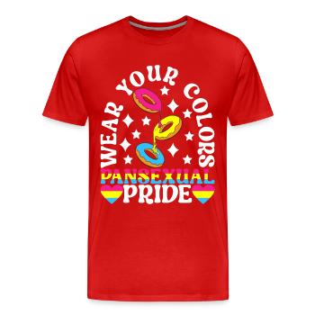 LGBTQ Pansexual - Men's Premium Organic T-Shirt - red - Front - Damien (186cm)