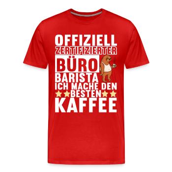 Abschiedsgeschenk Jobwechsel Kollegen - Männer Premium Bio T-Shirt - Rot - Vorne - Damien (186cm)