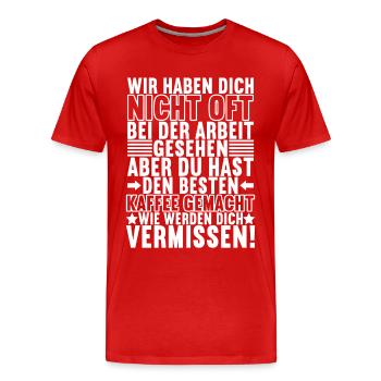Farewell gift Job change colleagues - Men's Premium Organic T-Shirt - red - Front - Damien (186cm)