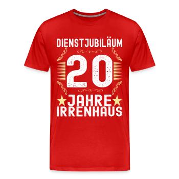 Dienstjubiläum 20 Jahre Kollege Firmenjubiläum - Männer Premium Bio T-Shirt - Rot - Vorne - Damien (186cm)