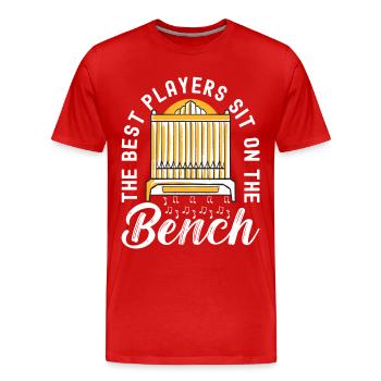 Organ Organist Organ Player - Men's Premium Organic T-Shirt - red - Front - Damien (186cm)