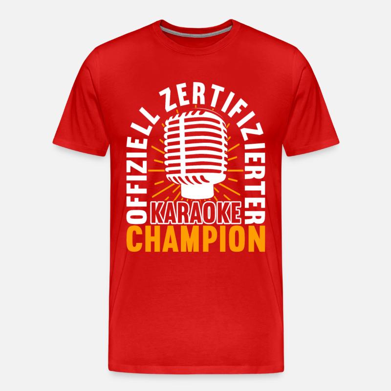 Karaoke Karaokeabend - Männer Premium Bio T-Shirt - Rot