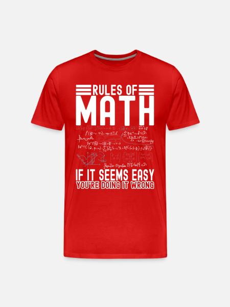 Math Teacher Mathematics - Men's Premium Organic T-Shirt - red