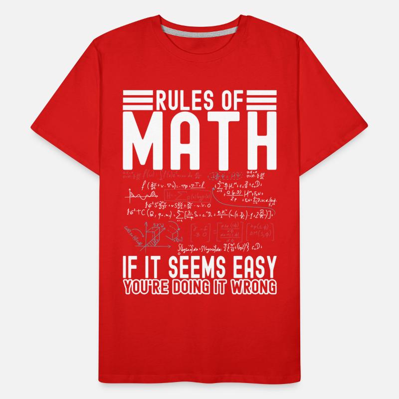 Mathe Lehrer Mathematik Männer Premium Bio T-Shirt