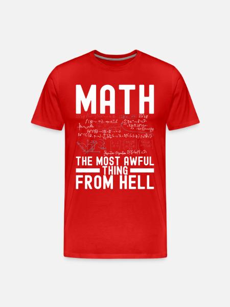 Math Teacher Mathematics - Men's Premium Organic T-Shirt - red