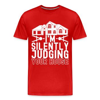 Architecture d’architecte - T-shirt bio Premium Homme - rouge - Devant - Damien (186cm)