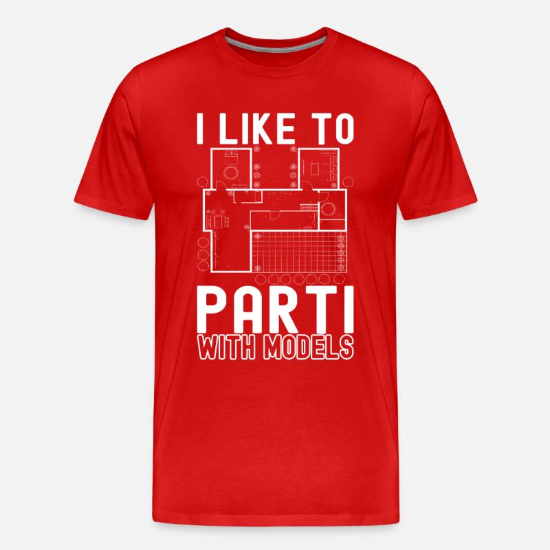 Architecture d’architecte - T-shirt bio Premium Homme - rouge