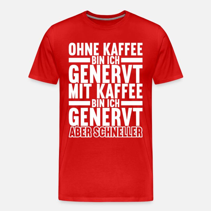 Kaffee Kaffeetrinker Büro - Männer Premium Bio T-Shirt - Rot