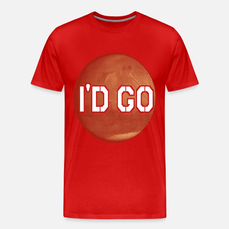 Mars Planet - Männer Premium Bio T-Shirt - Rot