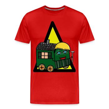 Construction Construction Site Construction Trailer Builder Commercial - Men's Premium Organic T-Shirt - red - Front - Damien (186cm)