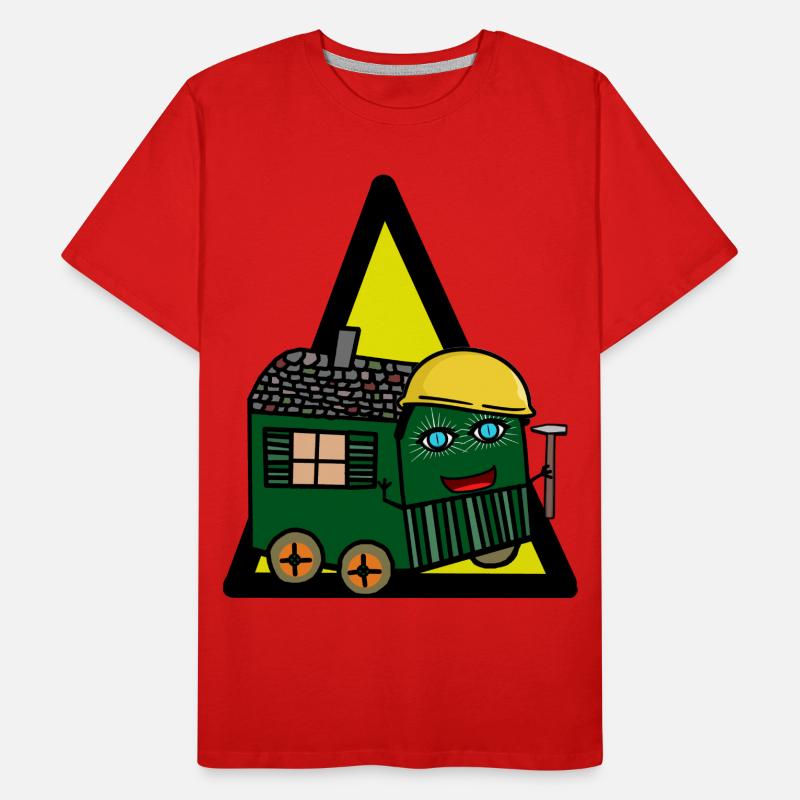 Chantier de construction Construction Construction Remorque Constructeur Commercial T-shirt bio Premium Homme