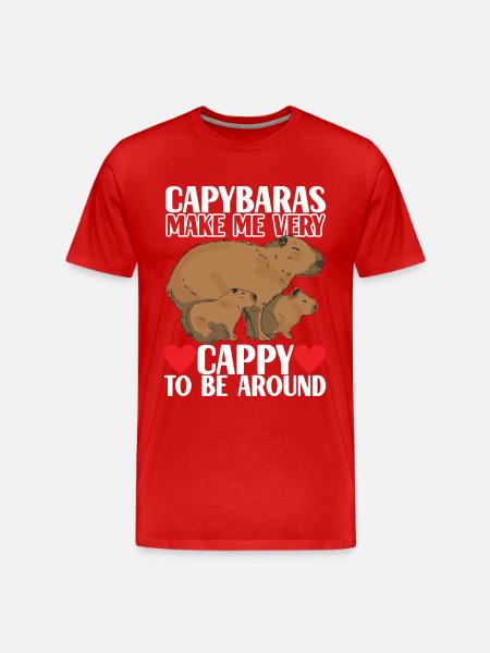 Capybara Wasserschwein - T-shirt bio Premium Homme - rouge