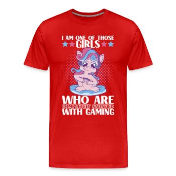 Gaming Gamer Gamblers - Men's Premium Organic T-Shirt - red - Front - Damien (186cm)