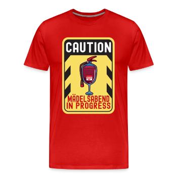 Mädelsabend Saufen Alkohol Wein - Männer Premium Bio T-Shirt - Rot - Vorne - Damien (186cm)