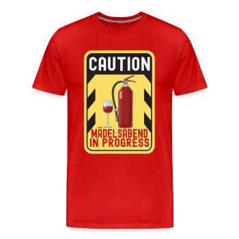 Mädelsabend Saufen Alkohol Wein - Männer Premium Bio T-Shirt - Rot - Vorne - Damien (186cm)