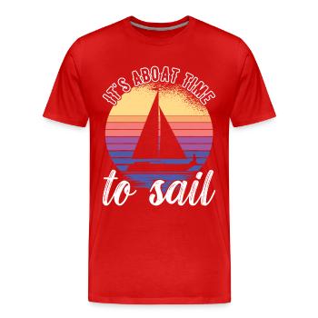 Voiliers Marins - T-shirt bio Premium Homme - rouge - Devant - Damien (186cm)