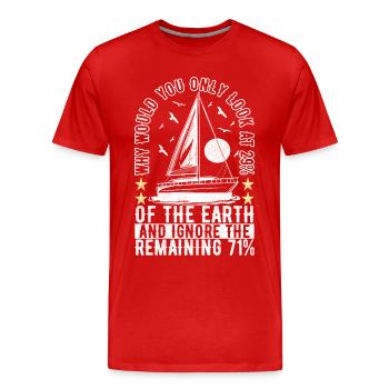 Voiliers Marins - T-shirt bio Premium Homme - rouge - Devant - Damien (186cm)