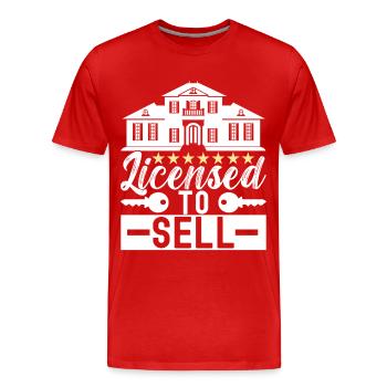 Real estate broker Markler Real Estate - Men's Premium Organic T-Shirt - red - Front - Damien (186cm)
