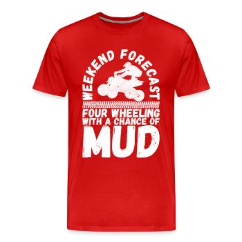 Quad Bike Quadfahrer - Männer Premium Bio T-Shirt - Rot - Vorne - Damien (186cm)