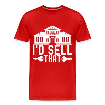 Real estate marker Markler Immobilien - Men's Premium Organic T-Shirt - red - Front - Damien (186cm)