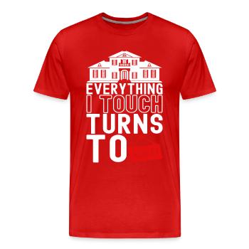 Real estate marker Markler Immobilien - Men's Premium Organic T-Shirt - red - Front - Damien (186cm)
