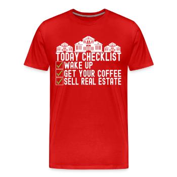 Real estate broker Markler Real Estate - Men's Premium Organic T-Shirt - red - Front - Damien (186cm)