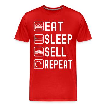 Real estate marker Markler Immobilien - Men's Premium Organic T-Shirt - red - Front - Damien (186cm)