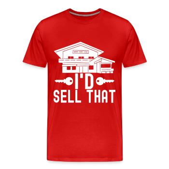 Real estate marker Markler Immobilien - Men's Premium Organic T-Shirt - red - Front - Damien (186cm)