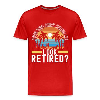 Ruhestand Rente Rentner - Männer Premium Bio T-Shirt - Rot - Vorne - Damien (186cm)