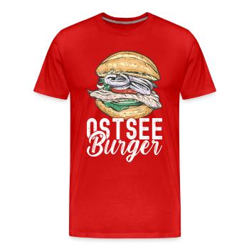 Ostsee Heimat Norddeutschland - Männer Premium Bio T-Shirt - Rot - Vorne - Damien (186cm)