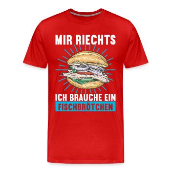 Ostsee Heimat Norddeutschland - Männer Premium Bio T-Shirt - Rot - Vorne - Damien (186cm)