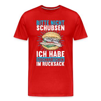 Ostsee Heimat Norddeutschland - Männer Premium Bio T-Shirt - Rot - Vorne - Damien (186cm)