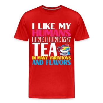 Pansexual LQBTQ - Men's Premium Organic T-Shirt - red - Front - Damien (186cm)