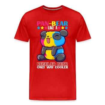 Pansexual LQBTQ - Men's Premium Organic T-Shirt - red - Front - Damien (186cm)