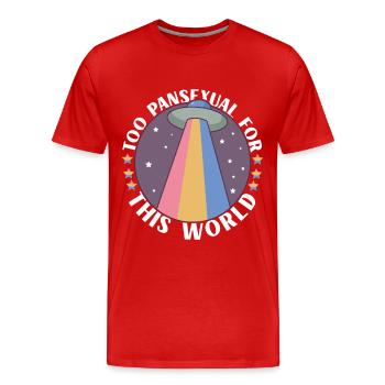 Pansexual LQBTQ - Men's Premium Organic T-Shirt - red - Front - Damien (186cm)