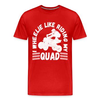 Quad Bike Quadfahrer - Männer Premium Bio T-Shirt - Rot - Vorne - Damien (186cm)