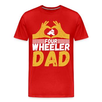 Quad Bike Quad Riders - Men's Premium Organic T-Shirt - red - Front - Damien (186cm)