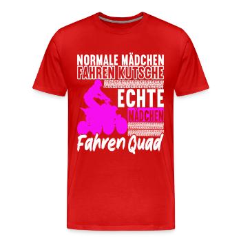 Quad Bike Quadfahrer - Männer Premium Bio T-Shirt - Rot - Vorne - Damien (186cm)