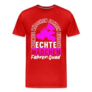 Quad Bike Quadfahrer - Männer Premium Bio T-Shirt - Rot - Vorne - Damien (186cm)