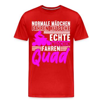 Quad Bike Quadfahrer - Männer Premium Bio T-Shirt - Rot - Vorne - Damien (186cm)
