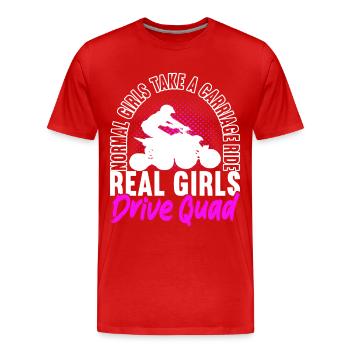 Quad Bike Quad Riders - Men's Premium Organic T-Shirt - red - Front - Damien (186cm)