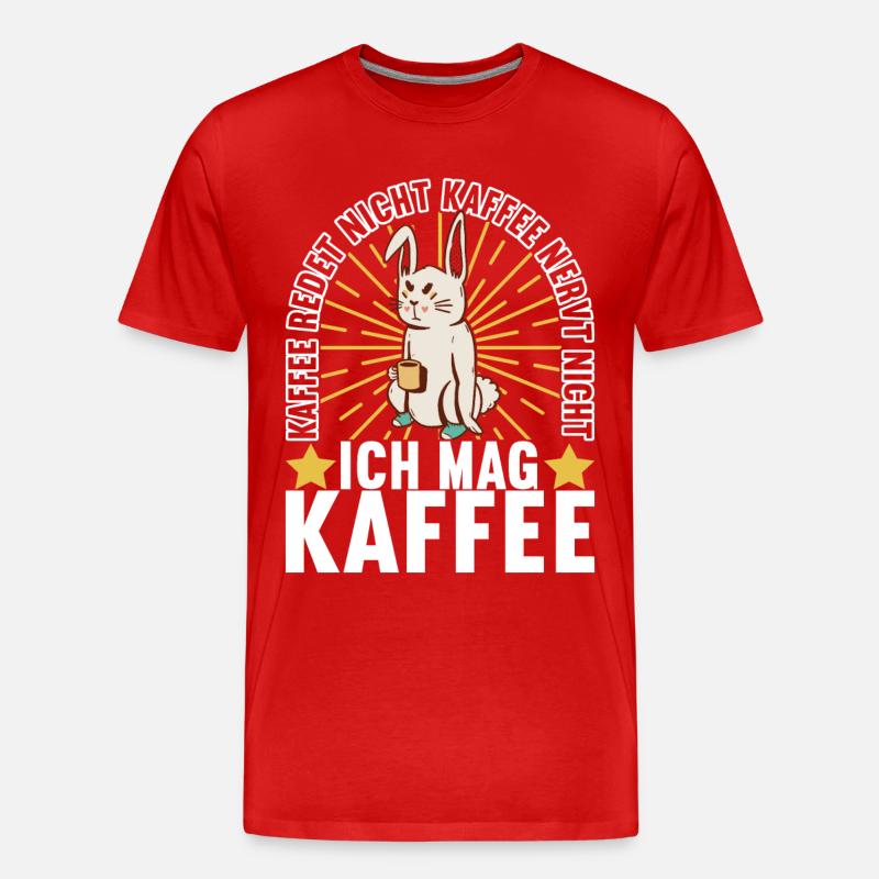 Kaffee Kaffeetrinker - Männer Premium Bio T-Shirt - Rot