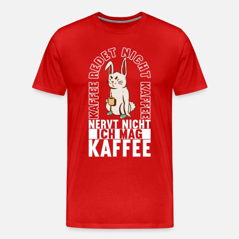 Kaffee Kaffeetrinker - Männer Premium Bio T-Shirt - Rot