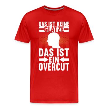 Glatze Glatzkopf - Männer Premium Bio T-Shirt - Rot - Vorne - Damien (186cm)