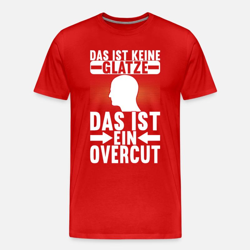 Glatze Glatzkopf - Männer Premium Bio T-Shirt - Rot