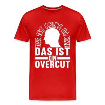 Glatze Glatzkopf - Männer Premium Bio T-Shirt - Rot - Vorne - Damien (186cm)