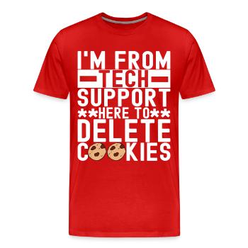 Programmer Cyber Security - Men's Premium Organic T-Shirt - red - Front - Damien (186cm)