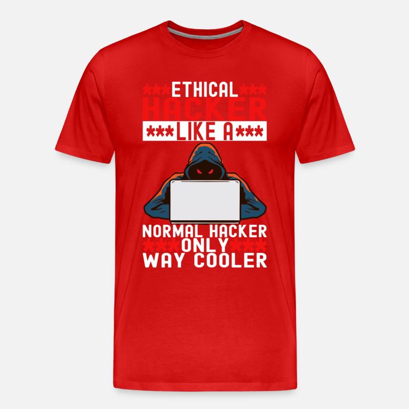 Programmierer Cyber Security - Männer Premium Bio T-Shirt - Rot